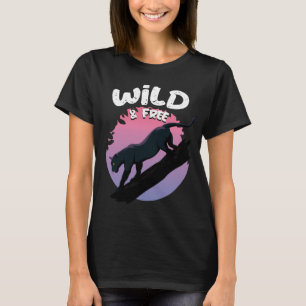 Wilde en vrije zwarte oerwouden t-shirt