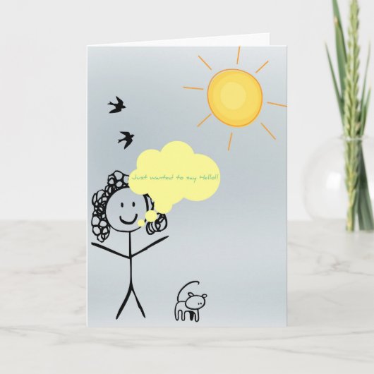 WILDE ENKEL HALLO ZEGGEN!!! KAART (Voorkant)