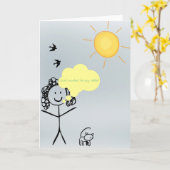 WILDE ENKEL HALLO ZEGGEN!!! KAART (Gele Bloem)