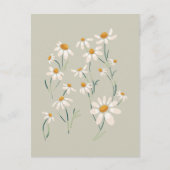 Wilde esthetische Chamomile Chamomile Delicate Flo Feestdagenkaart (Voorkant)