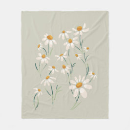 Wilde esthetische Chamomile Chamomile Delicate Flo Fleece Deken