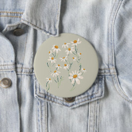 Wilde esthetische Chamomile Chamomile Delicate Flo Ronde Button 4,0 Cm
