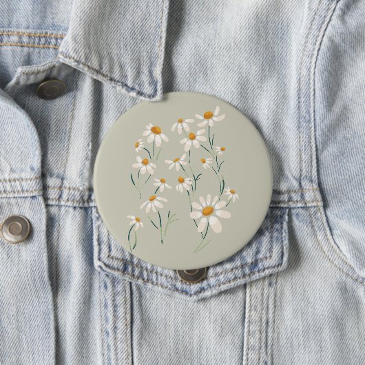 Wilde esthetische Chamomile Chamomile Delicate Flo Ronde Button 4,0 Cm (In situ)