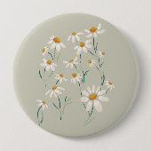 Wilde esthetische Chamomile Chamomile Delicate Flo Ronde Button 4,0 Cm (Voorkant)