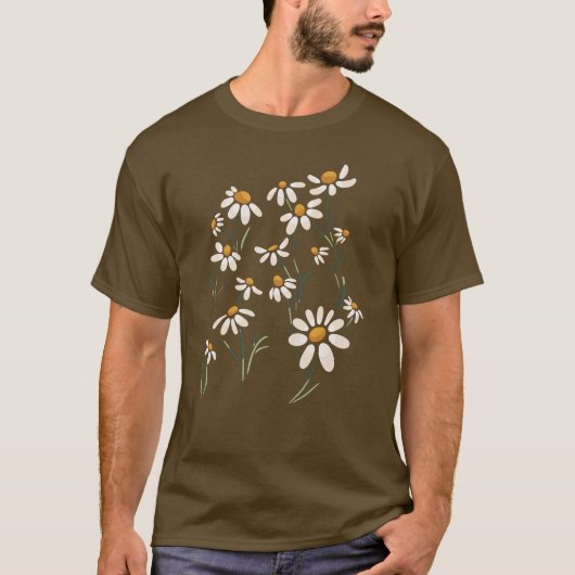 Wilde esthetische Chamomile Chamomile Delicate Flo T-shirt (Voorkant)
