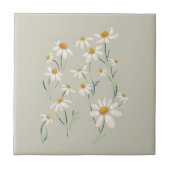 Wilde esthetische Chamomile Chamomile Delicate Flo Tegeltje (Voorkant)