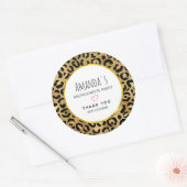 Wilde & Exotische Luipaardprint Bachelorette Ronde Sticker (Envelop)