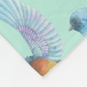 Wilde exotische vogels kleurrijk Waterverf patroon Fleece Deken (Hoek)