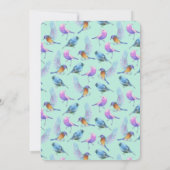 Wilde exotische vogels Waterverf verjaardagsfeest Kaart (Achterkant)