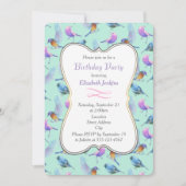 Wilde exotische vogels Waterverf verjaardagsfeest Kaart (Voorkant)