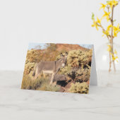 Wilde ezels begroeten kaart (Gele Bloem)