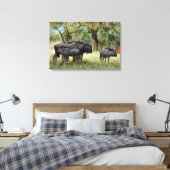 Wilde familie in Zuid-Afrika Canvas Afdruk (Insitu (Slaapkamer))