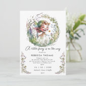 wilde fauna en flora boho baby shower uitnodiging (Staand voorkant)