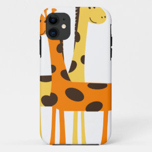 wilde fauna in giraffe africa safari iPhone 11 hoesje