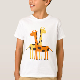 wilde fauna in giraffe africa safari t-shirt