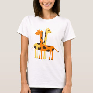 wilde fauna in giraffe africa safari t-shirt