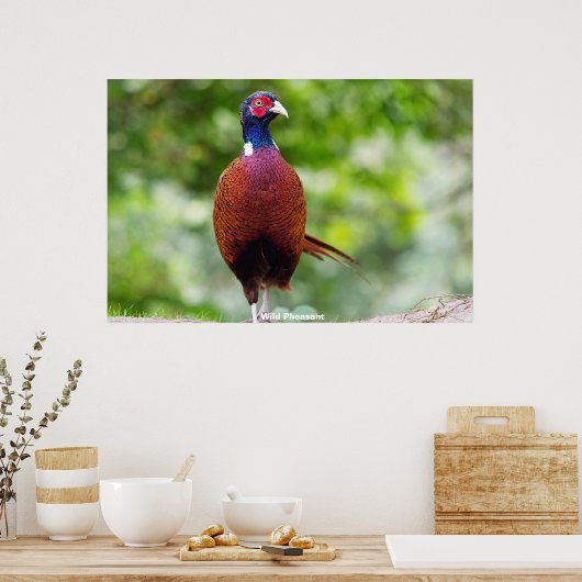 Wilde fazanten poster (Keuken)