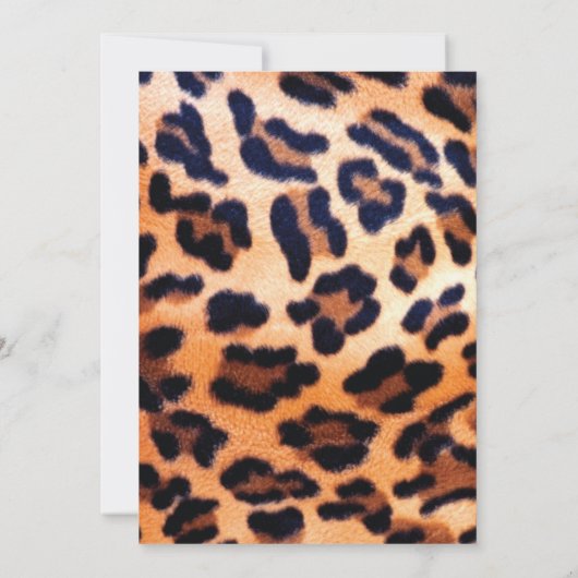 Wilde Feest Luipaardprint Kaart (Achterkant)