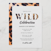 Wilde Feest Luipaardprint Kaart (Voorkant / Achterkant)