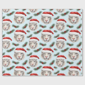 Wilde Feestdagen Tijger Safari Cadeaupapier (Vlak)