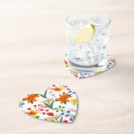 Wilde floral kartonnen onderzetters (Insitu)