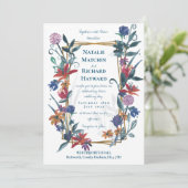 Wilde florale bloem, voor helder land kaart (Staand voorkant)