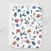 Wilde florale bloem, voor helder land kaart (Achterkant)