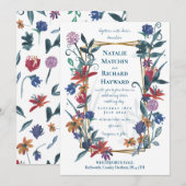 Wilde florale bloem, voor helder land kaart (Voorkant / Achterkant)