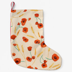 Wilde florale naadloos patroon op een lichte achte kleine kerstsok