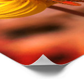 Wilde forel Lily bloeit en snijdt vriendinnetje in Poster (Hoek)