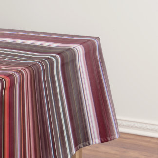 Wilde framboos rood, roze en bordeaux streep tafelkleed