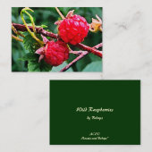 Wilde frambozen ATC Visitekaartje (Voorkant / Achterkant)