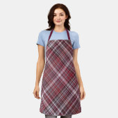 Wilde frambozen Crimson Red Plaid Schort (Gedragen)