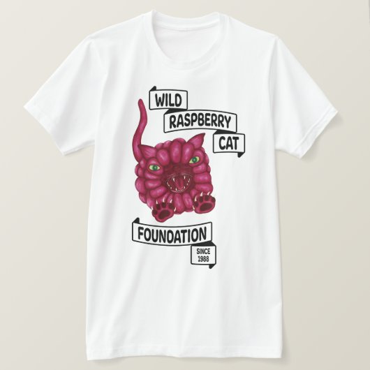 wilde frambozenkat t-shirt (Design voorkant)