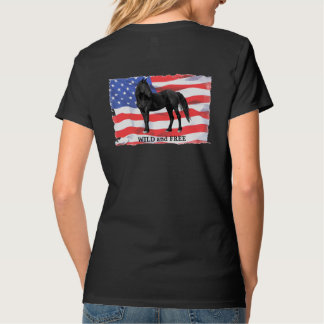 Wilde & Free American Wild Horse V Neck T-shirt