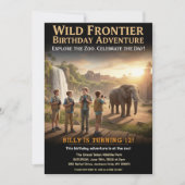 Wilde Frontier Verjaardagsfeestje Kaart (Voorkant)