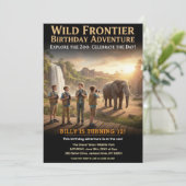 Wilde Frontier Verjaardagsfeestje Kaart (Staand voorkant)