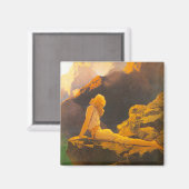 "Wilde ganzen", door Maxfield Parrish Magneet (Voorkant / Achterkant)