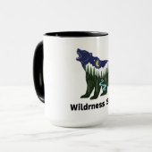 Wilde Geest Beren Silhouet | Rustieke Bos Mok (Voorkant links)