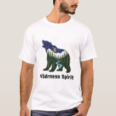 Wilde Geest Beren Silhouet | Rustieke Bos T-shirt (Voorkant)