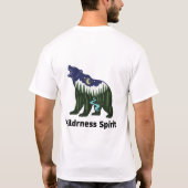 Wilde Geest Beren Silhouet | Rustieke Bos T-shirt (Achterkant)