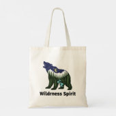 Wilde Geest Beren Silhouet | Rustieke Bos Tote Bag (Achterkant)