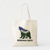 Wilde Geest Beren Silhouet | Rustieke Bos Tote Bag (Voorkant)