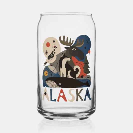 Wilde geest van Alaska Blikvorm Glas (Achterkant)