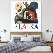 Wilde geest van Alaska Canvas Afdruk (Insitu (Slaapkamer))