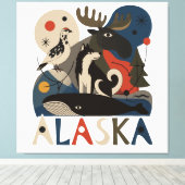 Wilde geest van Alaska Canvas Afdruk (Insitu (Houten vloer))