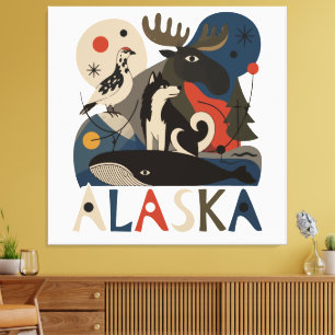 Wilde geest van Alaska Canvas Afdruk