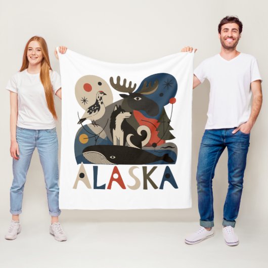 Wilde geest van Alaska Fleece Deken (In situ)