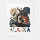 Wilde geest van Alaska Fleece Deken (Voorkant)