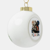 Wilde geest van Alaska Keramische Bal Ornament (Links)